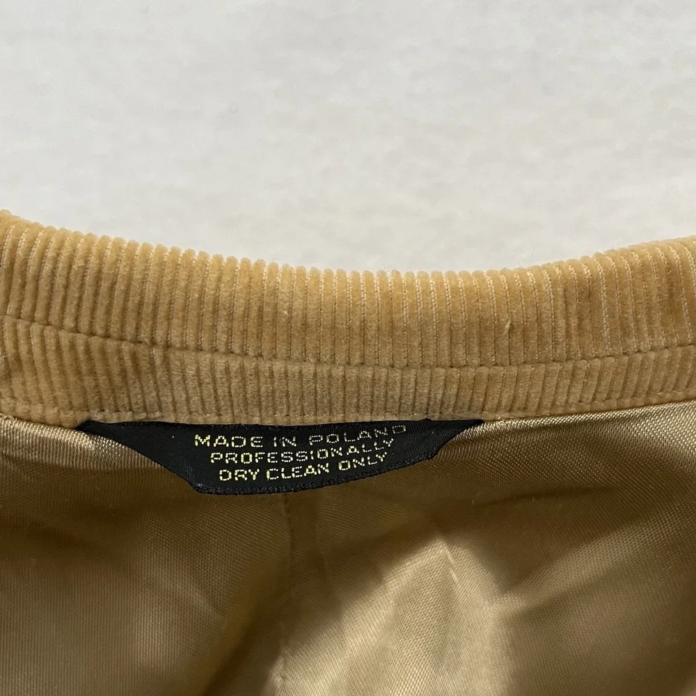 1970s Vintage Corduroy Blazer Vest Set 40R Tan  Preppy  Sport Coat Retro Classic